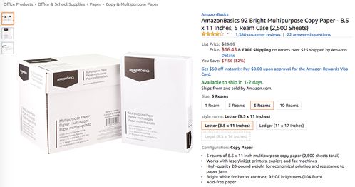 多用途復印紙火速霸榜，一日狂升15357.0 個人輔助用品